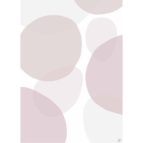 Pink Beach Glass III Black Modern Wood Framed Art Print with Double Matting by Lee, Judson