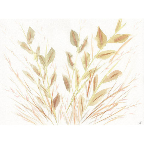 Grass Gold Ornate Wood Framed Art Print with Double Matting by Lee, Judson