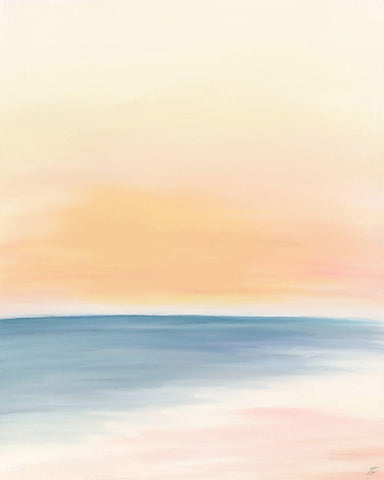 Soft Sunset White Modern Wood Framed Art Print with Double Matting by Lee, Judson