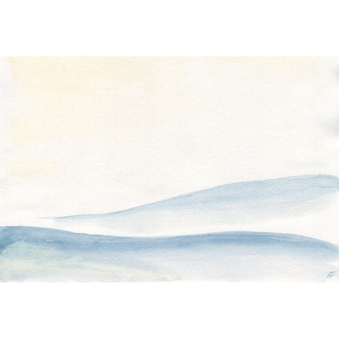 Two Soft Hills White Modern Wood Framed Art Print by Lee, Judson