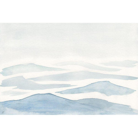 Smokey Hills White Modern Wood Framed Art Print by Lee, Judson