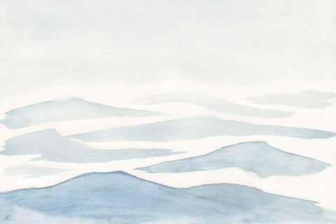 Smokey Hills Black Ornate Wood Framed Art Print with Double Matting by Lee, Judson