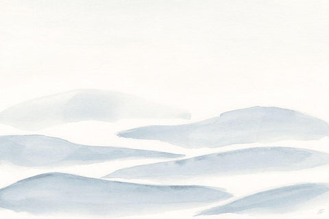 Many Grey Hills White Modern Wood Framed Art Print with Double Matting by Lee, Judson