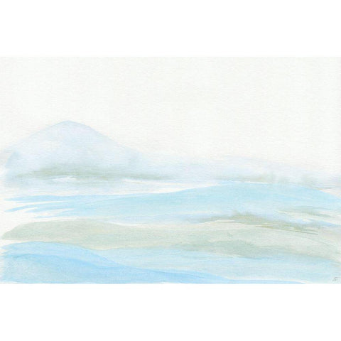 Seafoam Hills Black Modern Wood Framed Art Print by Lee, Judson