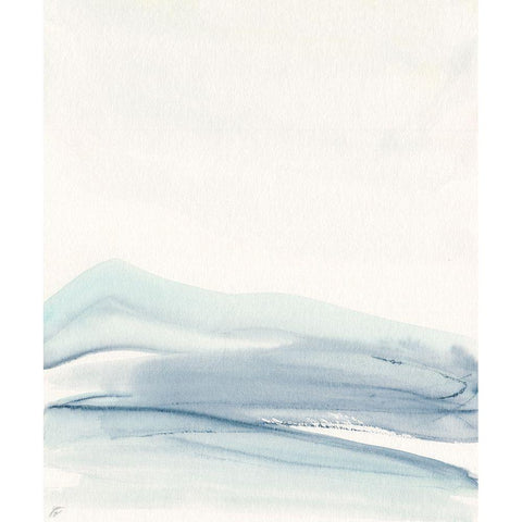 Sloped Soft Hills White Modern Wood Framed Art Print by Lee, Judson