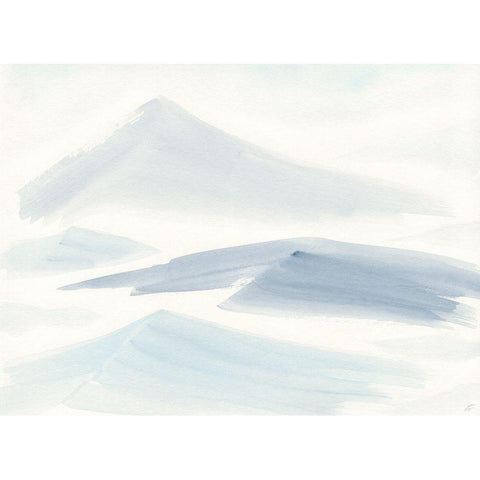 Distant Mountain Solo White Modern Wood Framed Art Print by Lee, Judson