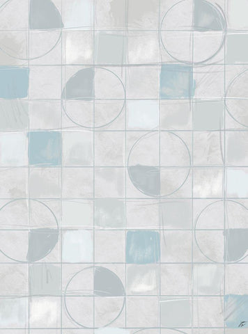 Circle Gets the Square II White Modern Wood Framed Art Print with Double Matting by Lee, Judson