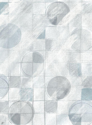 Circle Gets the Square III White Modern Wood Framed Art Print with Double Matting by Lee, Judson