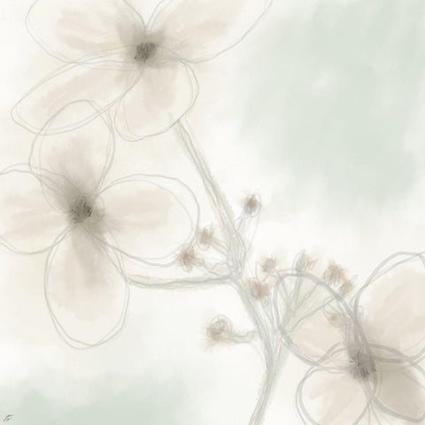 Flower Clipping White Modern Wood Framed Art Print by Lee, Judson