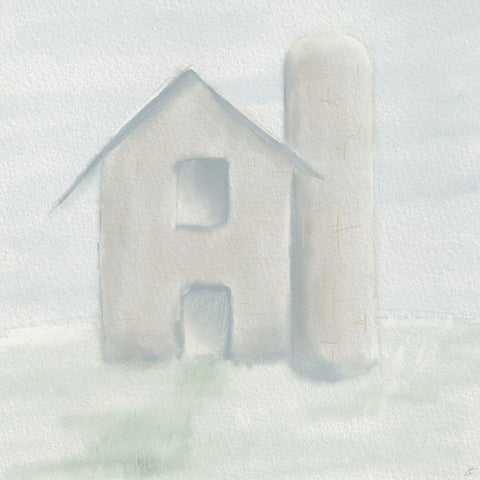 Single Barn White Modern Wood Framed Art Print by Lee, Judson