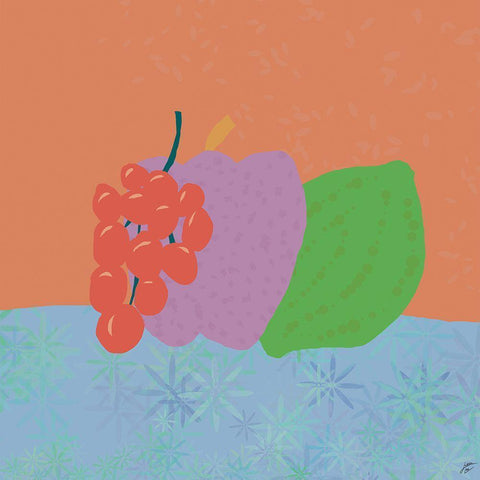 Fruits White Modern Wood Framed Art Print by Lee, Judson