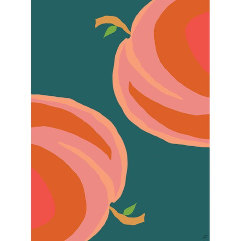 Peaches Black Modern Wood Framed Art Print by Lee, Judson
