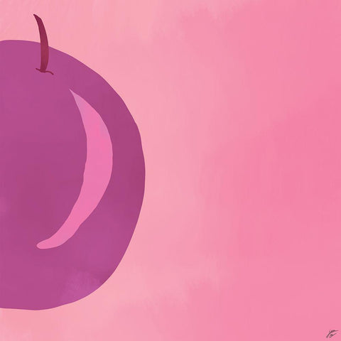 Plum II White Modern Wood Framed Art Print by Lee, Judson