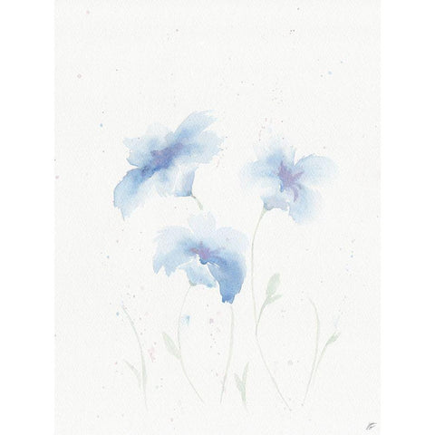 Blue Drop Black Modern Wood Framed Art Print by Lee, Judson