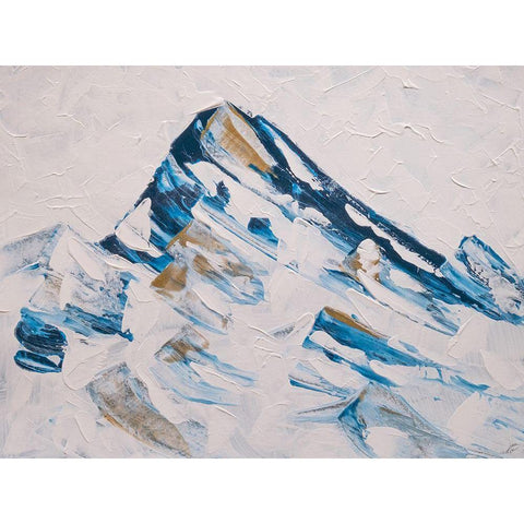 Blue and Gold Mountains Gold Ornate Wood Framed Art Print with Double Matting by Lee, Judson