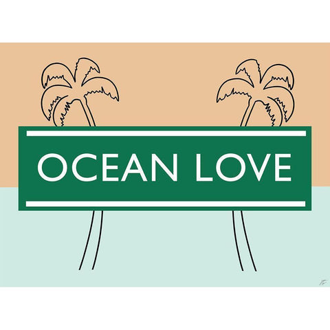 Ocean Love Gold Ornate Wood Framed Art Print with Double Matting by Lee, Judson