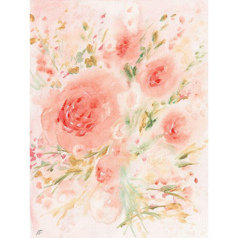 Loosely Floral Black Modern Wood Framed Art Print with Double Matting by Lee, Judson