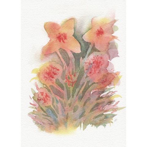 Blues and Grays II Black Modern Wood Framed Art Print with Double Matting by Lee, Judson