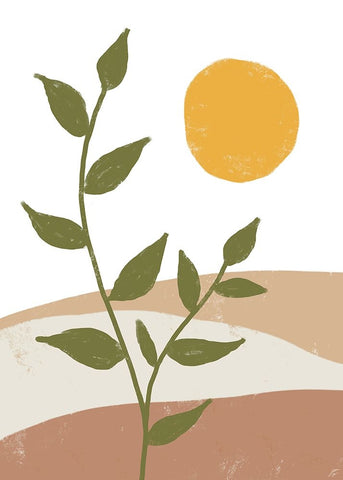 Sand Scape II White Modern Wood Framed Art Print with Double Matting by Lee, Judson