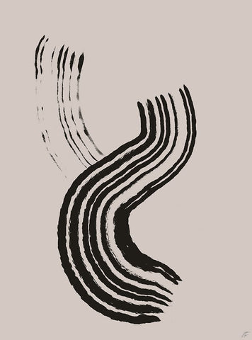 Hake Scrapes White Modern Wood Framed Art Print with Double Matting by Lee, Judson