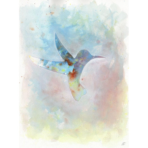 Hummingbird White Modern Wood Framed Art Print by Lee, Judson