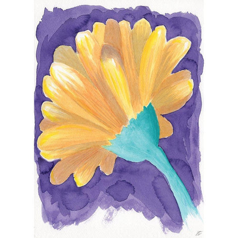 Vivid Flower Black Modern Wood Framed Art Print by Lee, Judson