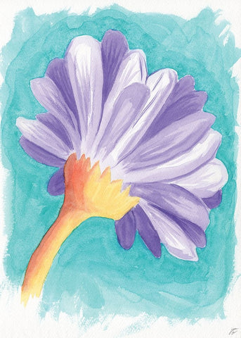 Vivid Flower II White Modern Wood Framed Art Print with Double Matting by Lee, Judson