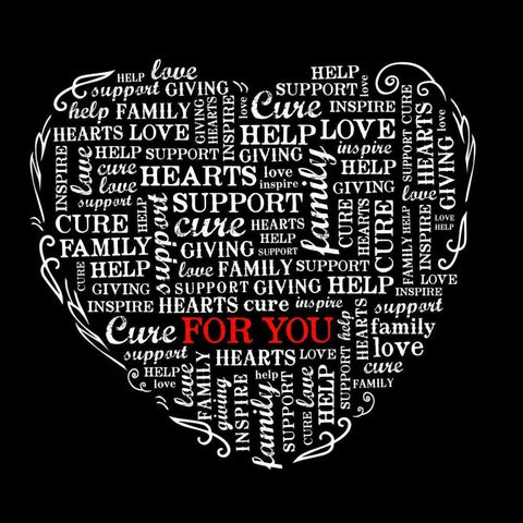 Heart Black Modern Wood Framed Art Print with Double Matting by Longfellow Designs