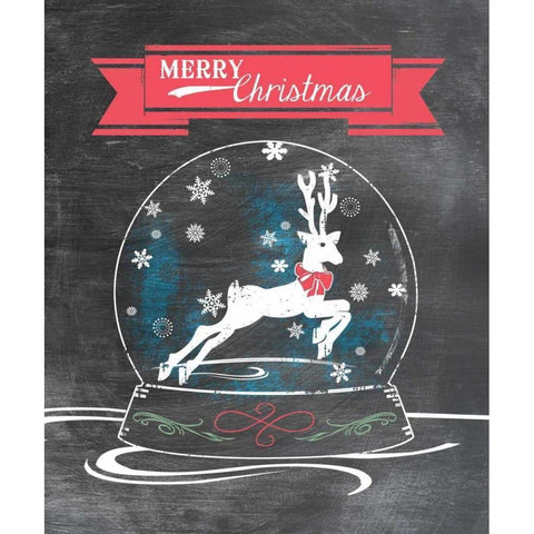 Merry Christmas - Red Black Modern Wood Framed Art Print by Longfellow Designs