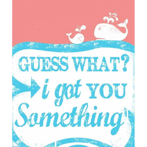 Guess What Black Modern Wood Framed Art Print with Double Matting by Longfellow Designs