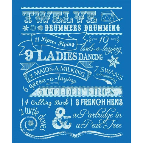 Twelve Days II Black Modern Wood Framed Art Print with Double Matting by Longfellow Designs