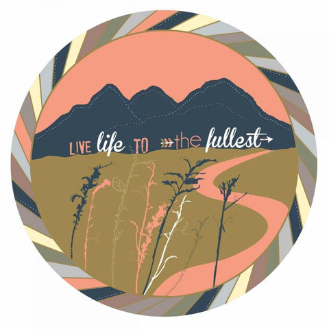 Live Life White Modern Wood Framed Art Print with Double Matting by Designs, Longfellow