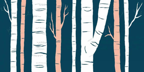 Birch Black Ornate Wood Framed Art Print with Double Matting by Designs, Longfellow