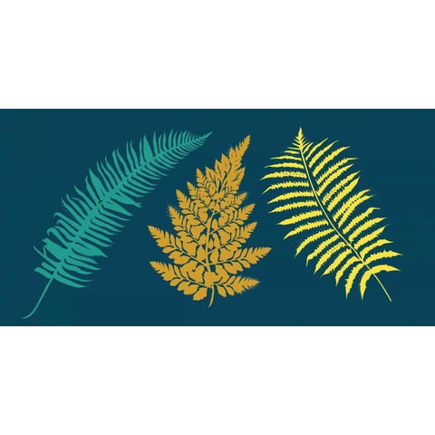 Ferns Black Modern Wood Framed Art Print by Designs, Longfellow