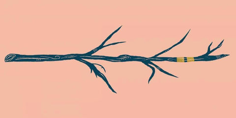 Branch Black Ornate Wood Framed Art Print with Double Matting by Designs, Longfellow