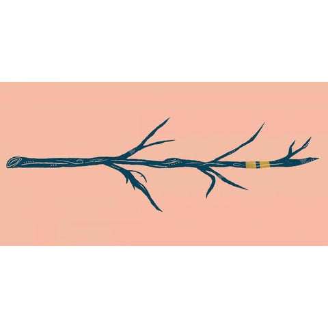 Branch Black Modern Wood Framed Art Print with Double Matting by Designs, Longfellow