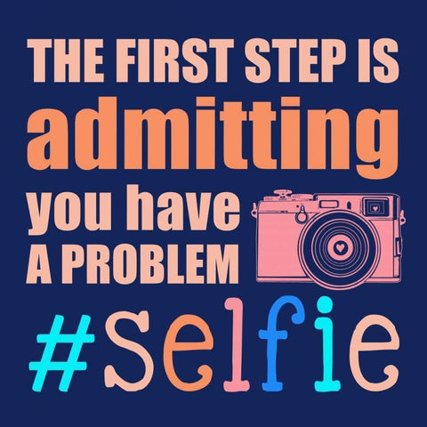 Selfie Black Modern Wood Framed Art Print by Designs, Longfellow