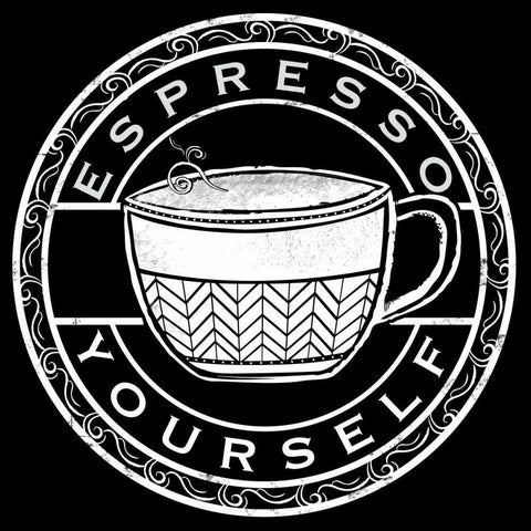 Espresso White Modern Wood Framed Art Print with Double Matting by Designs, Longfellow