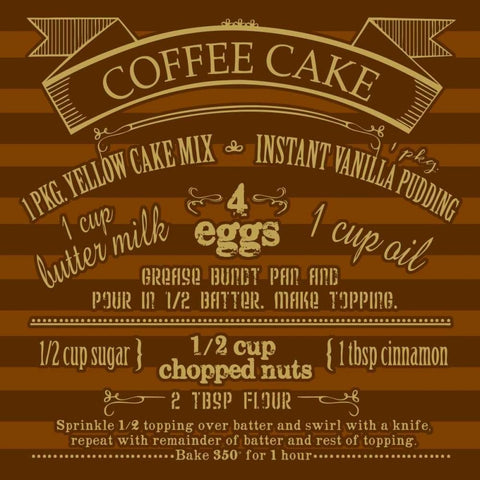 Coffee Cake White Modern Wood Framed Art Print with Double Matting by Designs, Longfellow