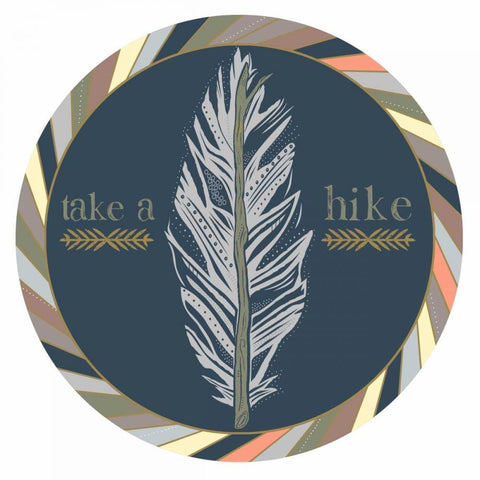 Hike Black Ornate Wood Framed Art Print with Double Matting by Designs, Longfellow