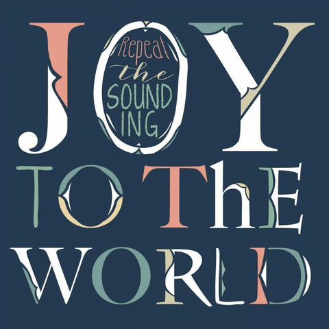 Joy to the World Gold Ornate Wood Framed Art Print with Double Matting by Longfellow Designs