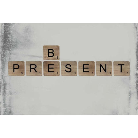 Be Present II Gold Ornate Wood Framed Art Print with Double Matting by Longfellow Designs