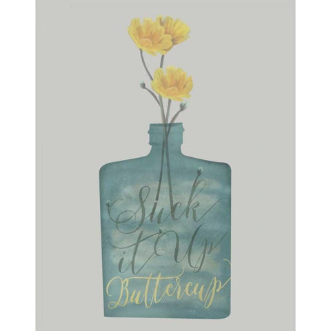 Buttercup II Black Modern Wood Framed Art Print by Longfellow Designs