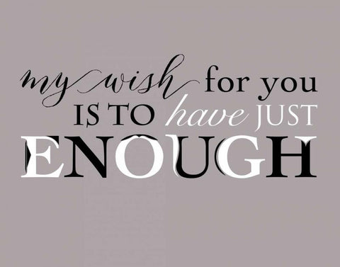 Enough Black Ornate Wood Framed Art Print with Double Matting by Longfellow Designs