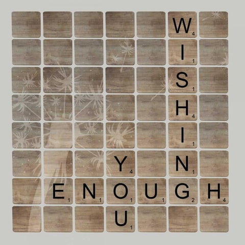 Wish Enough Black Modern Wood Framed Art Print with Double Matting by Longfellow Designs