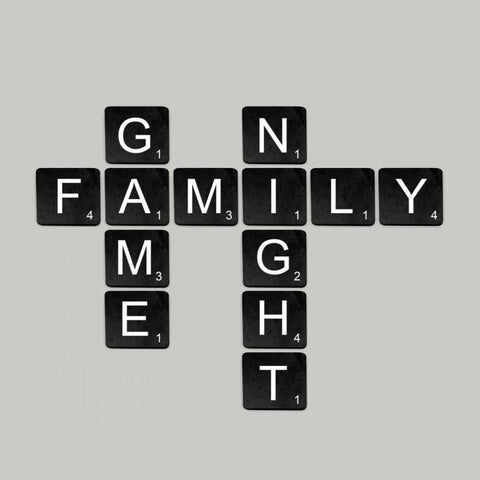 Game Night - Black Gold Ornate Wood Framed Art Print with Double Matting by Longfellow Designs