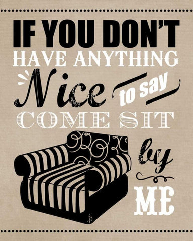 Come Sit by Me White Modern Wood Framed Art Print with Double Matting by Longfellow Designs