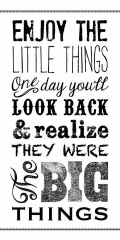 Little Things BNW White Modern Wood Framed Art Print with Double Matting by Longfellow Designs