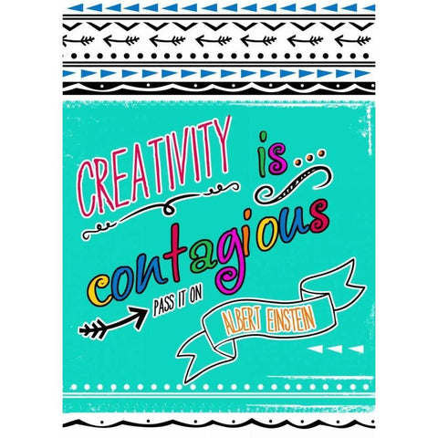 Creativity White Modern Wood Framed Art Print by Longfellow Designs