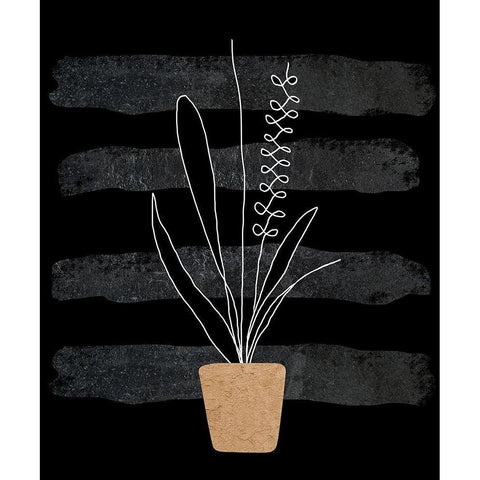 Scandi Plant II White Modern Wood Framed Art Print by Longfellow Designs